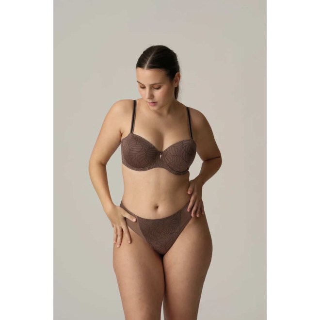 BALCONY BRA 0242402CBT STRING 0642400CBT AJUSCO CARIBE TAUPE PRIMA DONNA TWIST 